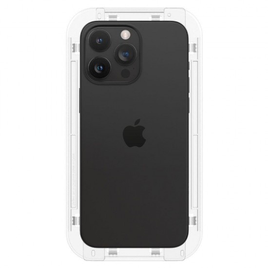 Spigen Glas.tR EZ Fit FC Tempered Glass for iPhone 15 Pro Max - Black