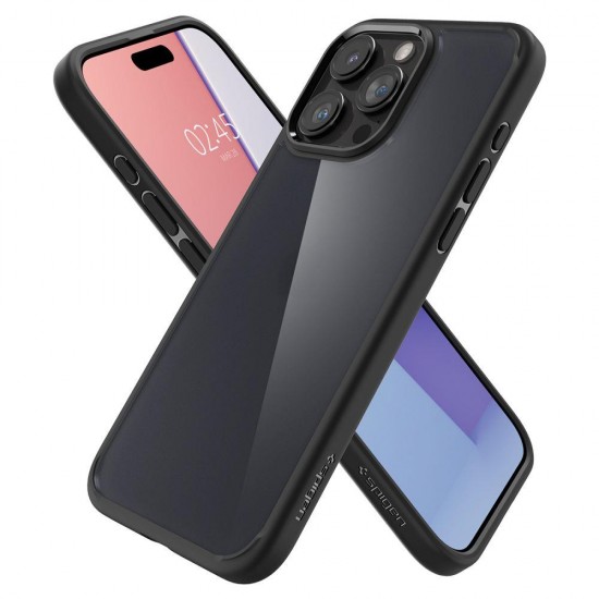 Spigen Ultra Hybrid iPhone 15 Pro Case - Clear Black