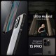 Spigen Ultra Hybrid iPhone 15 Pro Case - Clear Black