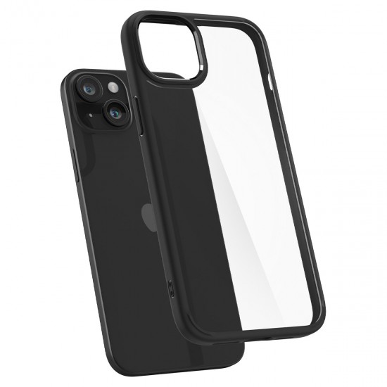 Spigen Crystal Hybrid iPhone 15 Plus Case - Clear Black