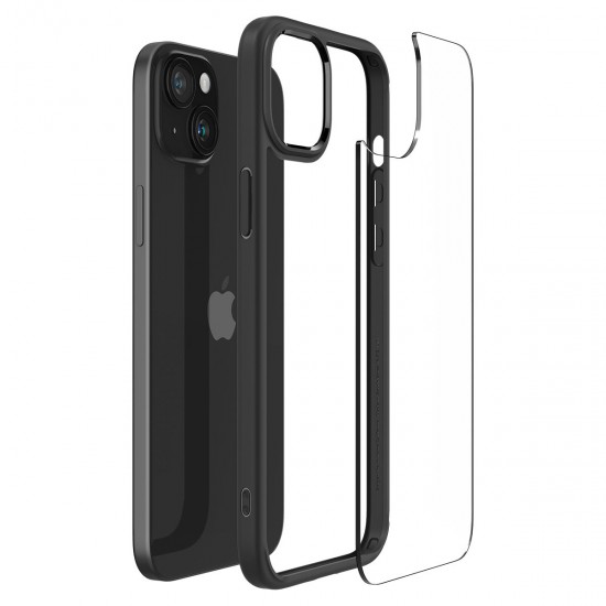 Spigen Crystal Hybrid iPhone 15 Plus Case - Clear Black
