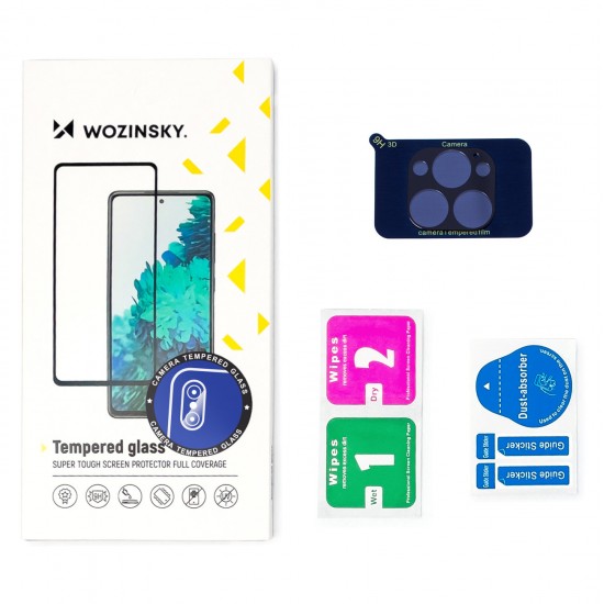 9H tempered glass for iPhone 15 Wozinsky Full Camera Glass - black