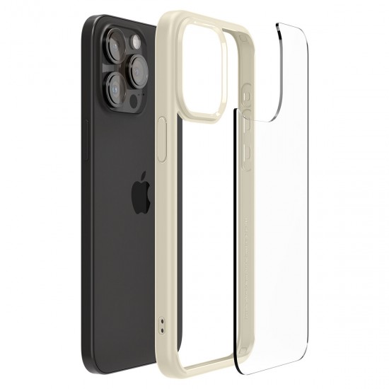 Spigen Crystal Hybrid Case for iPhone 15 Pro Max - Clear Beige