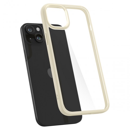 Spigen Crystal Hybrid iPhone 15 Plus Case - Transparent Beige