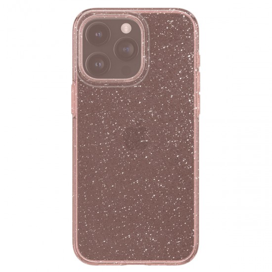 Spigen Liquid Crystal Glitter iPhone 15 Pro Max Case - Pink/Clear