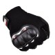 Motorcycle phone gloves with knuckle protector – black