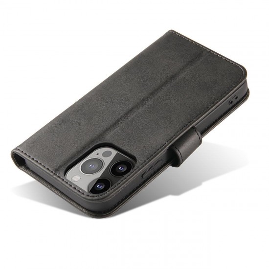 Magnet Case with flap and wallet for Tecno Spark 10 Pro - black