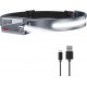 LED headlamp with IPX4 motion sensor USB-C 1200 mAh - black