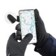 Anti-slip winter phone sports gloves (size S) - black