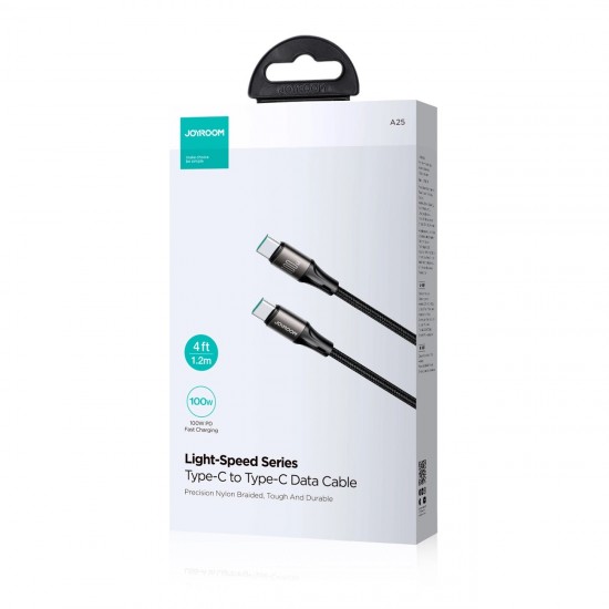 Joyroom Light-Speed ​​Series S-A25 USB-C / USB-C cable 100W 1.2m - black
