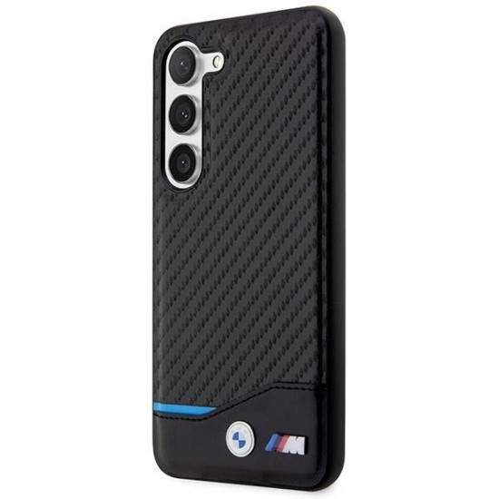 BMW Leather Carbon case for Samsung Galaxy S23+ - black