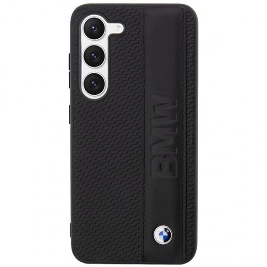 Case BMW BMHCS23M22RDPK S23+ S916 black/black hardcase Leather Textured & Stripe
