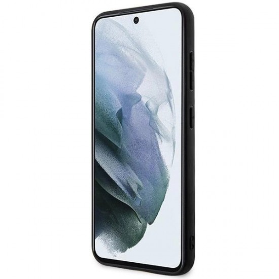 Case BMW BMHCS23M22RDPK S23+ S916 black/black hardcase Leather Textured & Stripe