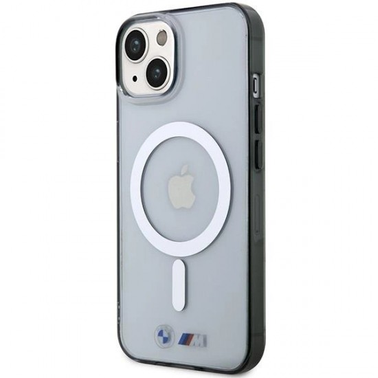 BMW Silver Ring MagSafe case for iPhone 14 Plus - transparent