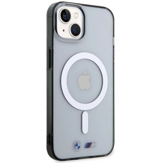 BMW Silver Ring MagSafe case for iPhone 14 Plus - transparent