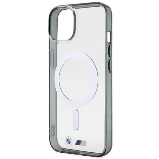 BMW Silver Ring MagSafe case for iPhone 14 Plus - transparent
