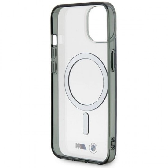 BMW Silver Ring MagSafe case for iPhone 14 Plus - transparent
