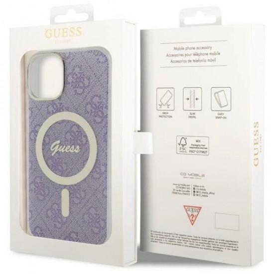 Guess 4G MagSafe case for iPhone 14 - purple
