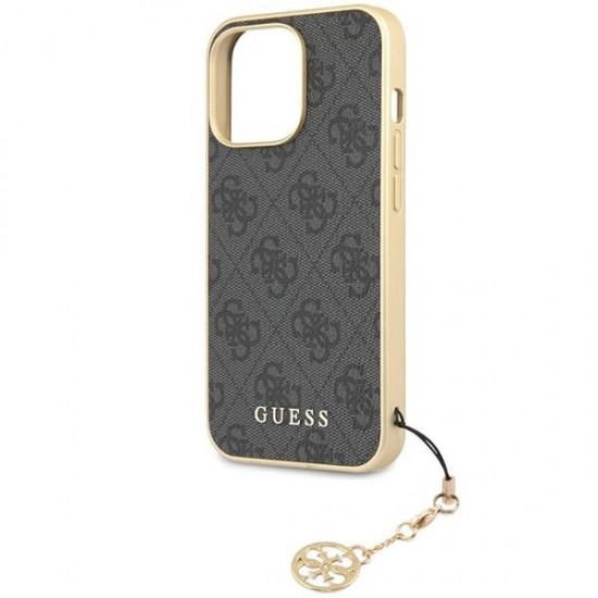 Guess 4G Charms Collection case for iPhone 14 Pro - gray