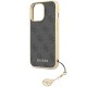 Guess 4G Charms Collection case for iPhone 14 Pro - gray
