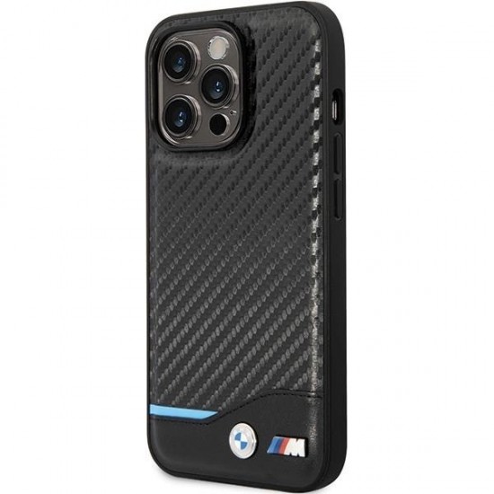 BMW Leather Carbon Case for iPhone 13 Pro Max - Black