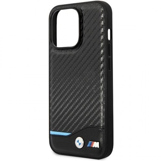 BMW Leather Carbon Case for iPhone 13 Pro Max - Black