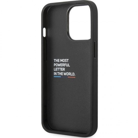 BMW Leather Carbon Case for iPhone 13 Pro Max - Black