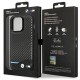 BMW Leather Carbon Case for iPhone 13 Pro Max - Black