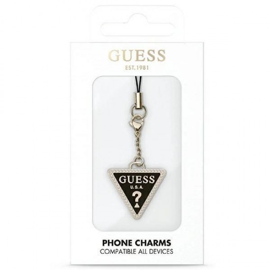 Guess case pendant GUCPMTDCK Phone Strap Triangle Diamond Charm with Rhinestones