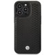 BMW Leather Diamond Pattern case for iPhone 14 Pro - black