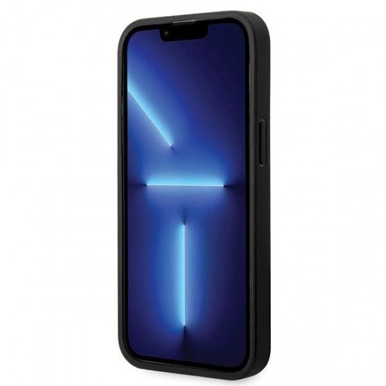 BMW Leather Diamond Pattern case for iPhone 14 Pro - black