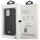BMW Leather Diamond Pattern case for iPhone 14 Pro - black