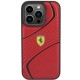 Ferrari Twist Metal Logo case for iPhone 15 Pro - red