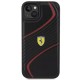 Ferrari Twist Metal Logo case for iPhone 15 Plus - black