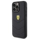 Ferrari Quilted Metal Logo case for iPhone 15 Pro Max - black