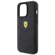 Ferrari Quilted Metal Logo case for iPhone 15 Pro Max - black