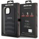 AMG Leather Debossed Lines case for iPhone 15 Plus - black