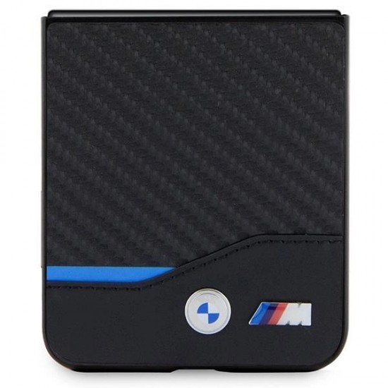 BMW Leather Carbon case for Samsung Galaxy Z Flip 5 - black