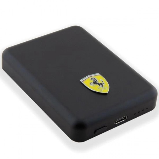 Powerbank Ferrari Metal Logo MagSafe 15W 5000mAh - black