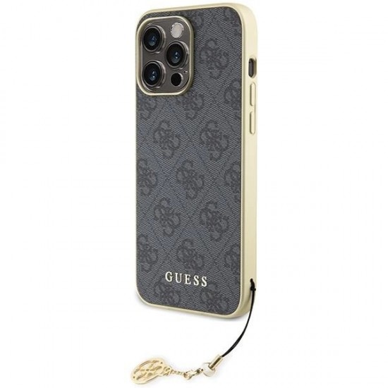 Guess 4G Charms Collection case for iPhone 15 Pro Max - gray