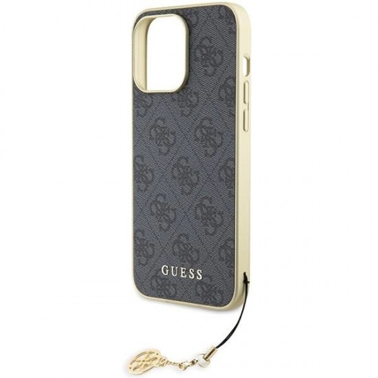 Guess 4G Charms Collection case for iPhone 15 Pro Max - gray