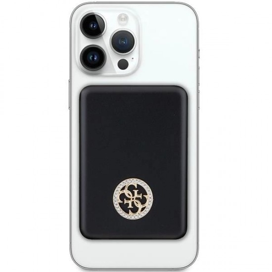 Guess MagSafe 4G Strassed Metal Logo induction power bank 5W 3000mAh - black