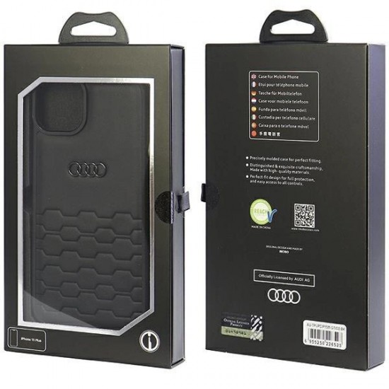 Audi GT Synthetic Leather case for iPhone 15 Plus - black