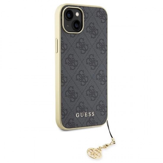Guess 4G Charms Collection case for iPhone 15 Plus - gray
