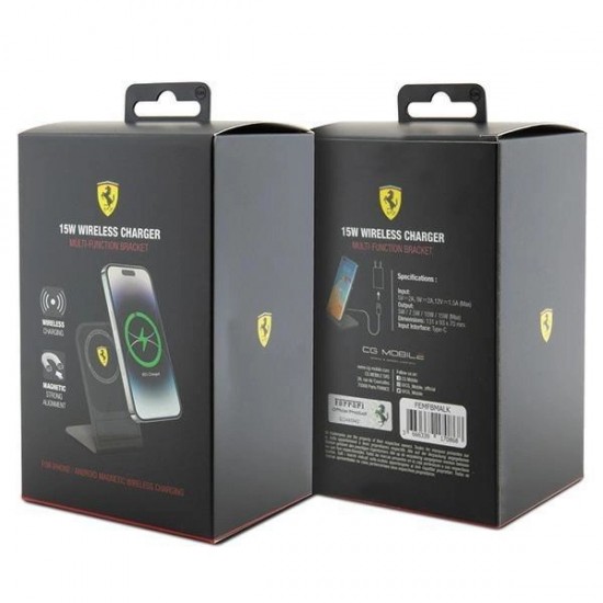 Ferrari nice. induction FEMFBMALK 15W black/black 2023 Collection MagSafe