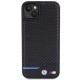 BMW Leather Carbon case for iPhone 15 Plus - black