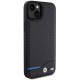BMW Leather Carbon case for iPhone 15 Plus - black