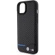 BMW Leather Carbon case for iPhone 15 Plus - black