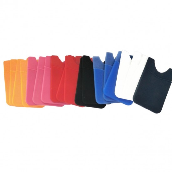 Self-adhesive card case for the back of the phone - red