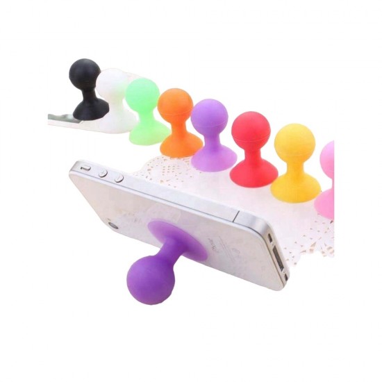 Phone holder with a round head - red